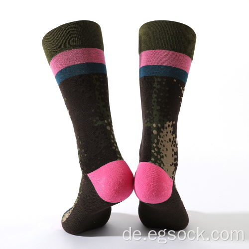 Robuste Anti-Schrumpf-Strick-Jacquard-Design-Socken